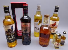 Famous Grouse Blended Bottlings - Snow, Famous and Black Grouse with miniatures,