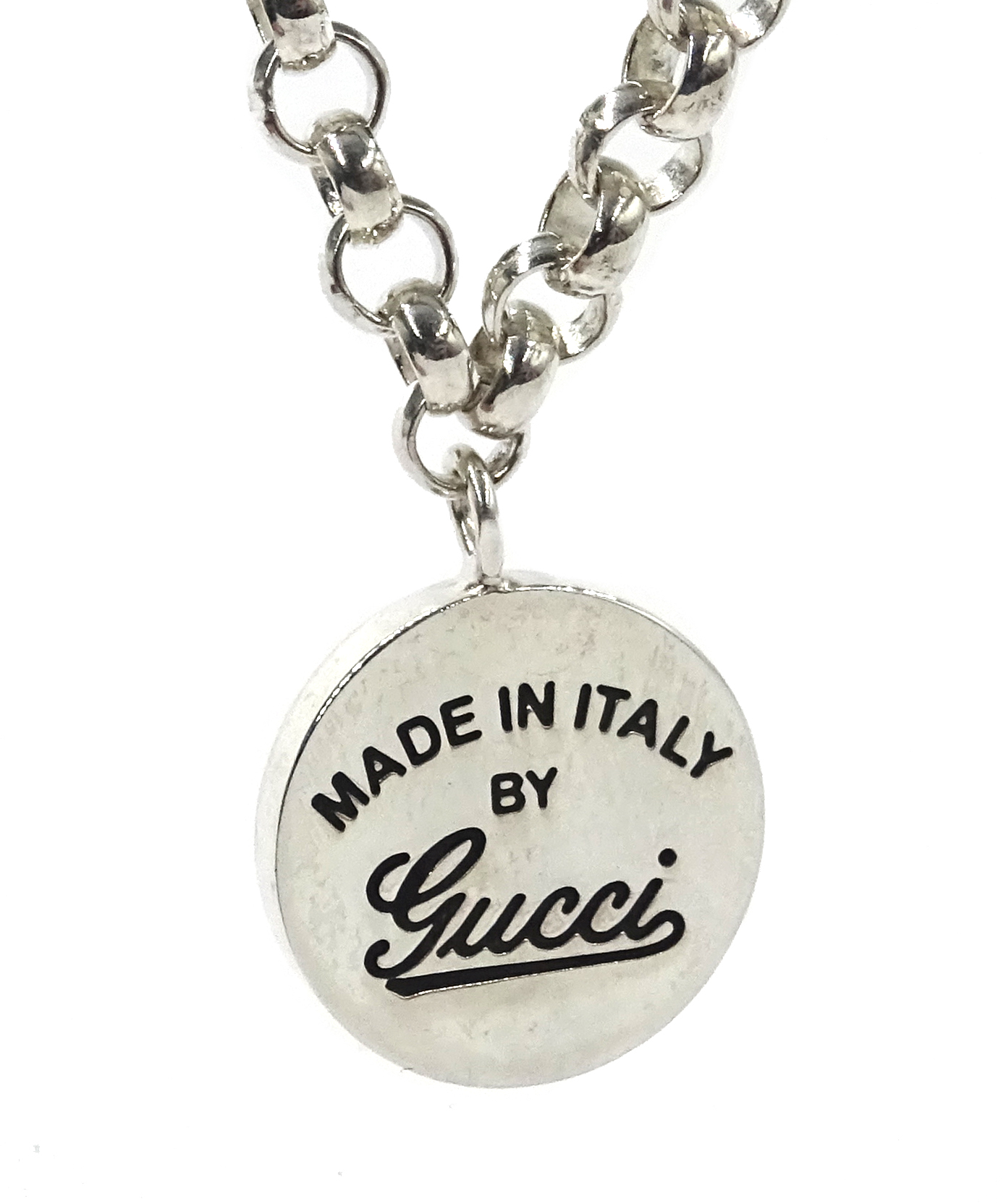 Sterling silver Gucci pendant necklace, - Image 2 of 13