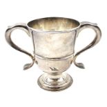 George III silver loving cup, with reeded girdle by John Langlands I,