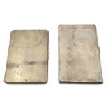 Two hallmarked silver engine turned cigarette cases approx13.