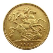 1906 gold half sovereign Condition Report <a href='//www.davidduggleby.