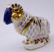 Royal Crown Derby Ram paperweight dated 1989,