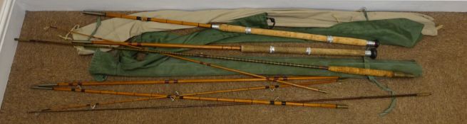 Edgar Sealy Nufloat 11ft 6in three piece split cane Coarse fishing rod,