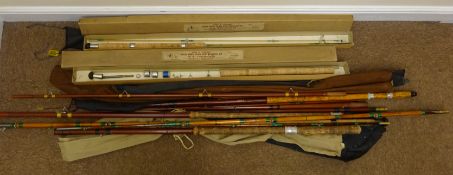 Collection of various fishing rods incl. A.E.