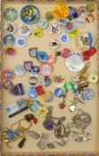 Collection of 1950's and later badges incl. RSPCA, Captain Scarlett , W.I.