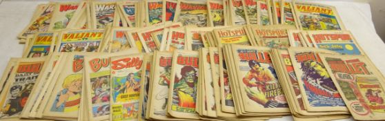 Quantity of 1950's and later comics comprising Lion, Scorcher Score, Buddy, Valiant, Bullet,