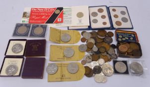 Mixed collection of coins including Queen Victoria 1887 double florin,