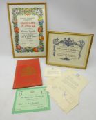 Queen Elizabeth II Royal ephemera including Invitation to the 1953 Coronation of Her Majesty Queen