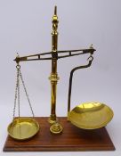 Set of Victorian brass shop scales by W. M.