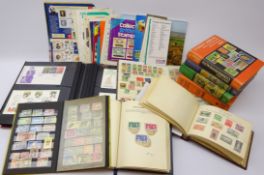 Queen Victoria and later stamps in five albums/folders including 'Victory and Peace Stamps 1945-46'