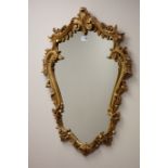 Chippendale style gilt framed wall mirror, W49cm,