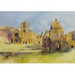 Fred Williams (British 1930-1986): 'Fountains Abbey', watercolour signed and dated '84,