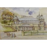 Tony Haigh (British 20th century): 'The Spa', Scarborough, watercolour signed, titled and dated '89,