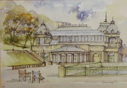 Tony Haigh (British 20th century): 'The Spa', Scarborough, watercolour signed, titled and dated '89,