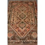 Persian style brown ground rug,