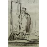 Philip Naviasky (British 1894-1983): Figure in His Studio, pencil drawing unsigned 48.5cm x 32.