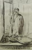 Philip Naviasky (British 1894-1983): Figure in His Studio, pencil drawing unsigned 48.5cm x 32.