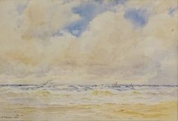 William Stephen Tomkin (British 1860-1940): Looking out to Sea from the Shoreline,
