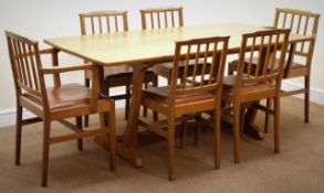 Alan 'Acornman' Grainger of Brandsby rectangular oak dining table,