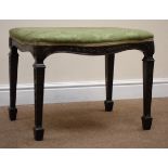 Early 20th Century Hepplewhite style mahogany serpentine stool,