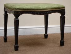 Early 20th Century Hepplewhite style mahogany serpentine stool,