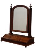 Early Victorian mahogany toilet mirror,