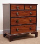 George III cross banded and boxwood strung chest,
