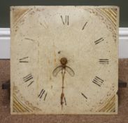 19th century 30 hour longcase clock movement with 12in square painted dial Condition