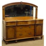 Victorian arched mirror back sideboard,
