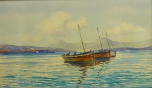 Peter MacGregor Wilson (Scottish 1856-1928): Fishing Boats off the Isle of Mull,