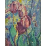 Alfred Aaron Wolmark (British 1877-1961): Red Tulips,
