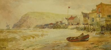 Thomas Bush Hardy (British 1842-1897): 'Staithes Yorkshire', watercolour titled and dated '94,