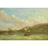 English School (19th century): Cap Haitien Haiti with British and Haitien Sailing Vessels in the