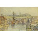 Mary Weatherill (British 1834-1913): 'Whitby from the Station', watercolour,