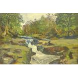 Attrib. James Dickson Innes (British 1887-1914): River Landscape, oil on board unsigned