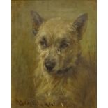 Robert Alexander (Scottish 1840-1923): Study of a Terrier - 'Foxy',