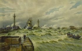 John Francis Branegan (British 1843-1909): 'Russian Schooner Making Whitby Harbour',