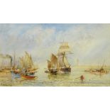 George Weatherill (British 1810-1890): Sail and Steam Boats in Whitby Harbour,