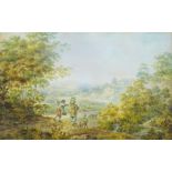 Francis Nicholson (British 1753-1844): 'Langton Bank River Swale Yorks', watercolour unsigned,