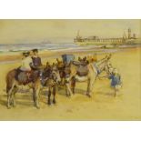 John Atkinson (Staithes Group 1863-1924): Donkeys on the Beach at Whitby,