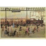 Helen Bradley (British 1900-79): Blackpool Station,