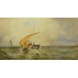 Edward Tucker (British c1825-1909): Fishing Boat Riding the Waves,