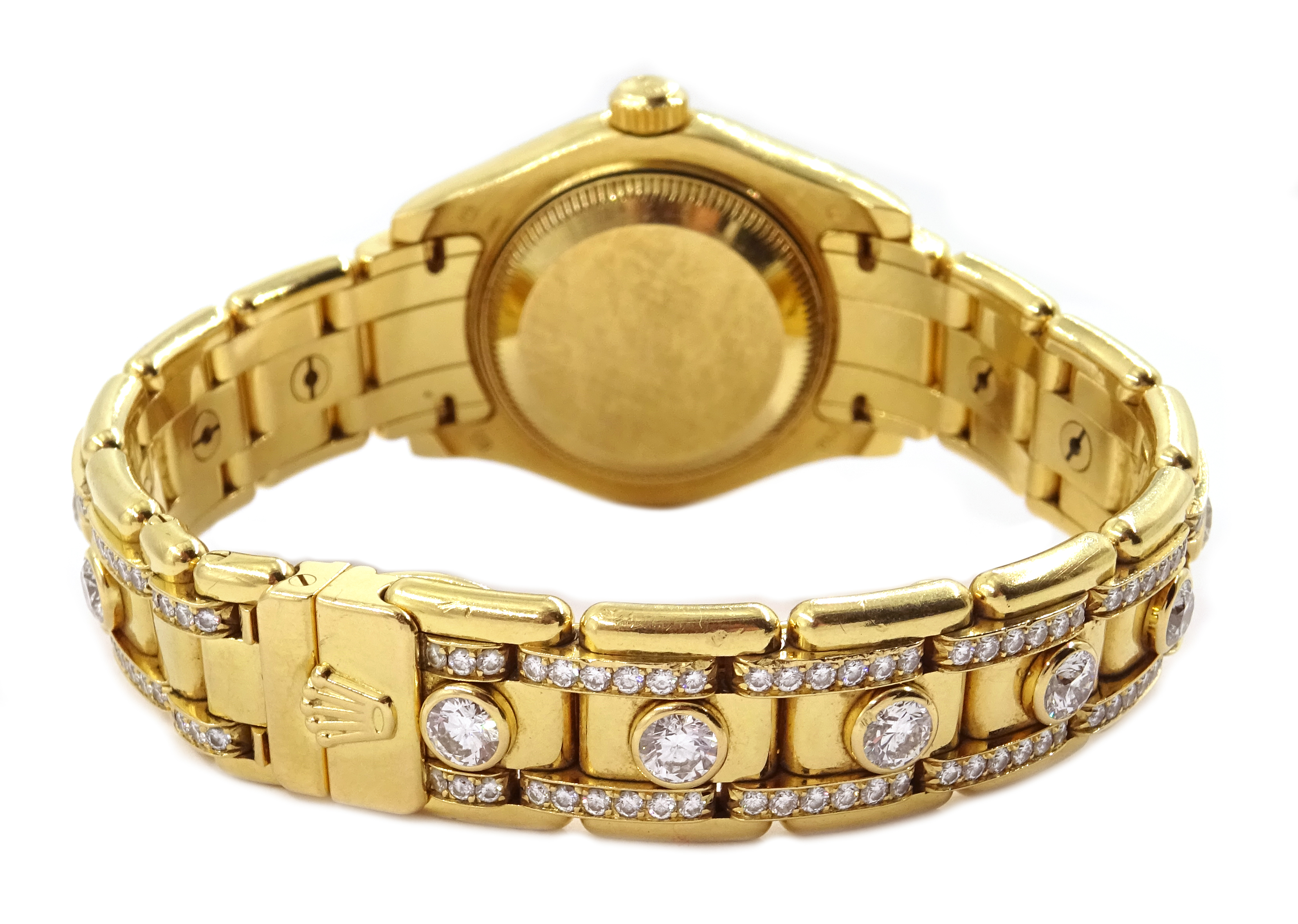 Rolex Oyster Perpetual Datejust Pearlmaster ladies 18ct gold diamond set automatic wristwatch, - Image 8 of 16