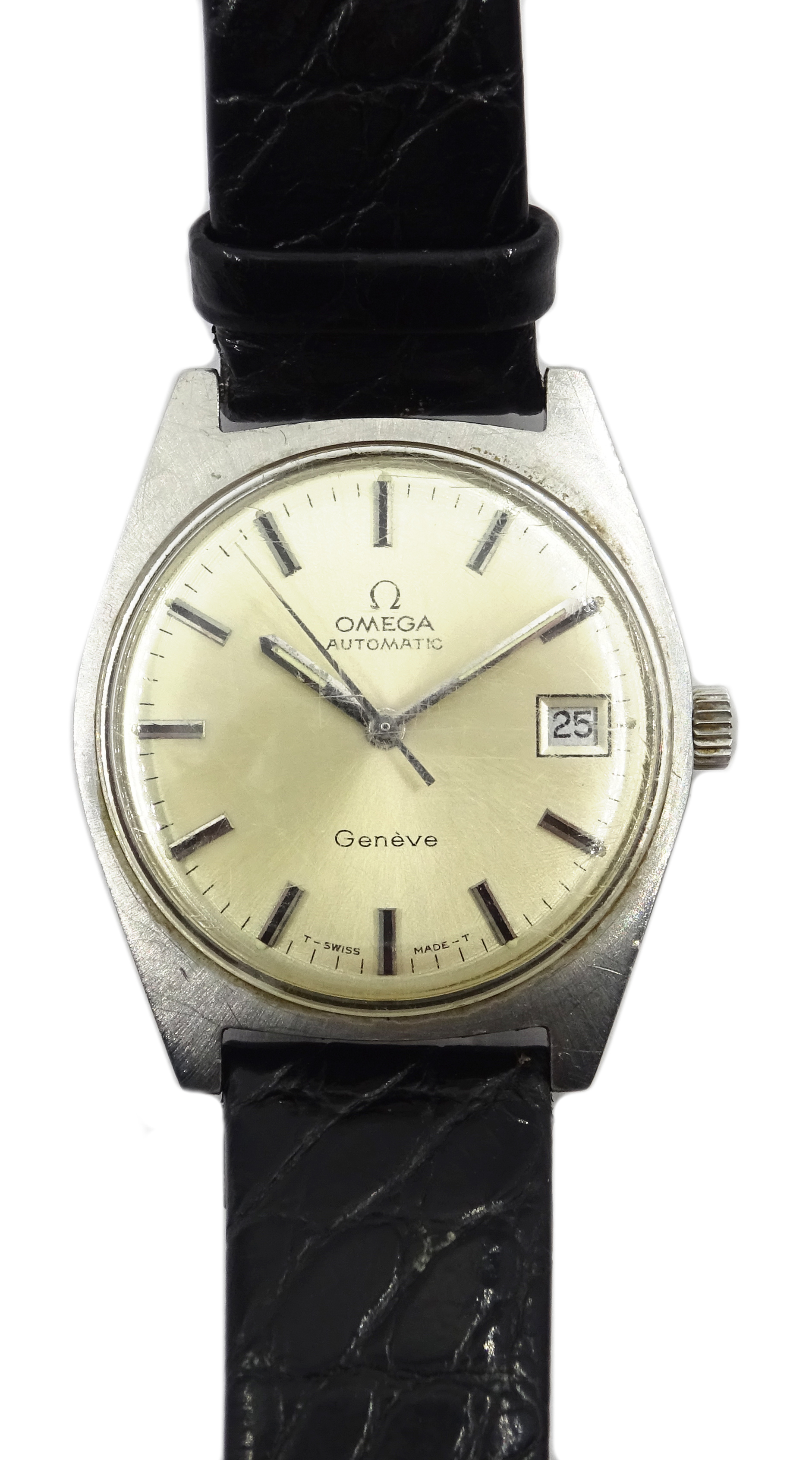 Omega Geneve automatic, gentleman's stainless steel wristwatch with