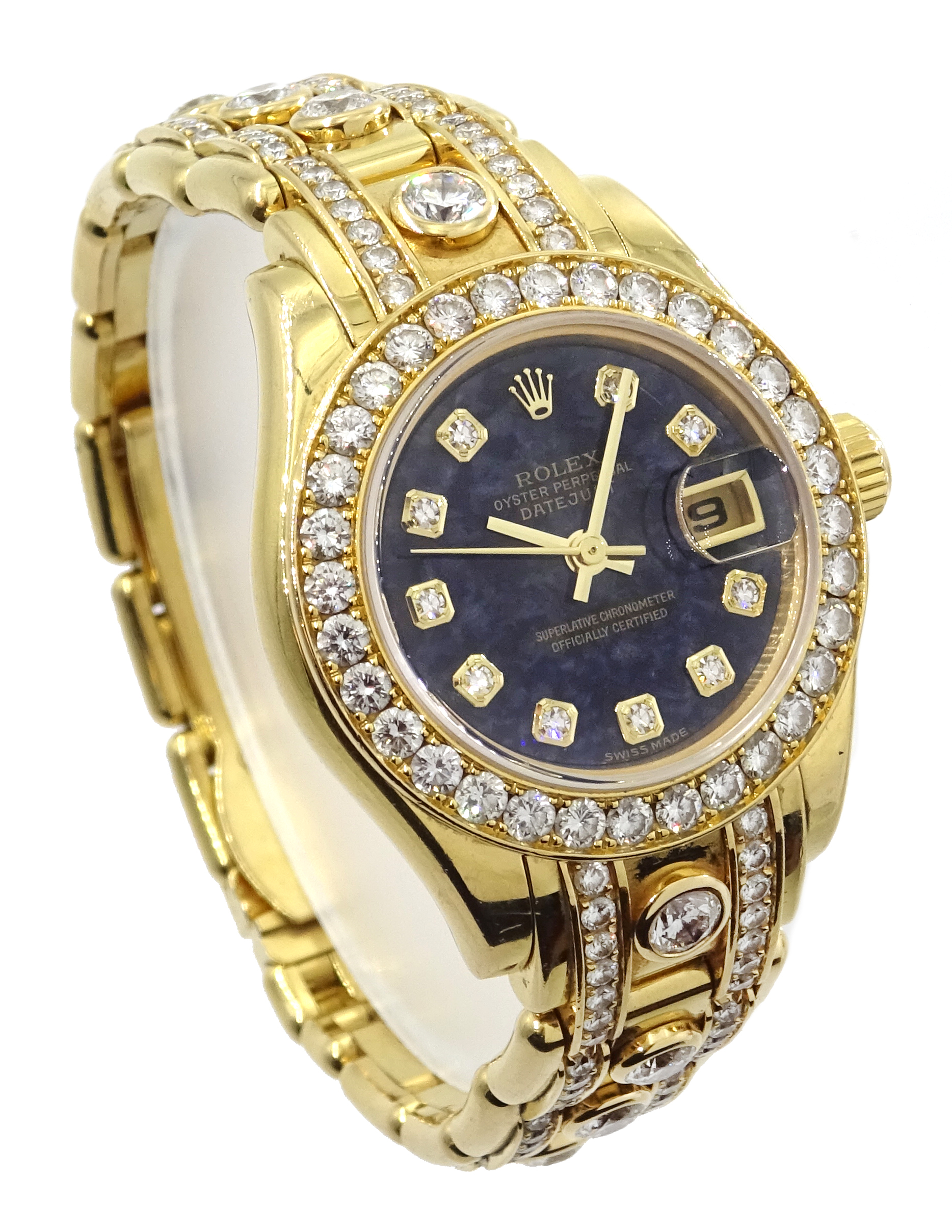 Rolex Oyster Perpetual Datejust Pearlmaster ladies 18ct gold diamond set automatic wristwatch, - Image 3 of 16