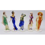 Five Royal Doulton Pretty Ladies figures: Phillipa, Theresa, Julia, Naomi and Eve, as new,