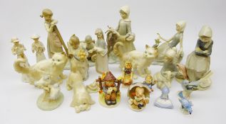 Eight Lladro figures,