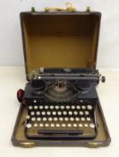 Royal portable typewriter in case