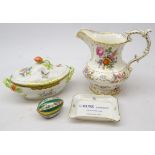 Herend Queen Victoria pattern small tureen & cover, Hammersley Dresden Sprays jug,