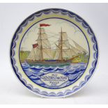 Brig General Wolfe Poole pottery charger, drawn by Arthur Bradbury and painted by Karen Hickisson,